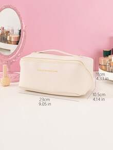 1 túi đựng mỹ phẩm bằng da PU hình gối, túi trang điểm di động dung tích lớn, túi đựng đồ du lịch, túi đựng đồ vệ sinh cá nhân cho nữ, túi đựng cọ trang điểm, túi đựng đồ trang điểm du lịch, túi đựng mỹ phẩm nhẹ có khóa kéo, quà tặng Giáng sinh, Halloween, Lễ Tạ ơn, quà tặng Ngày của Mẹ, đồ dùng cần thiết khi đi du lịch, du lịch, Ngày Valentine, trang trí phòng, đồ dùng cần thiết trong túi xách, túi trang điểm cho nữ, đồ dùng cần thiết trong túi xách, đồ dùng cần thiết khi đi du thuyền, túi xách hàng hiệu, đồ dùng cơ bản, đồ dùng trang điểm, phòng, túi trang điểm dễ thương. - Màu be - Xem 5