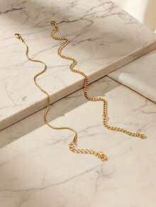 2 件/套不锈钢材质简约金色个性化男士日常佩戴手链，时尚礼物