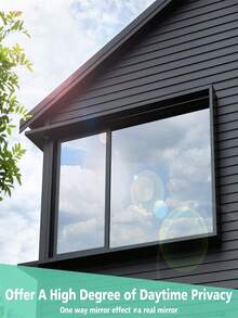 单向透视窗膜 防晒窗膜 家用隔热镜面窗膜 静电吸附反射太阳能窗膜 - 白色 - 查看 5