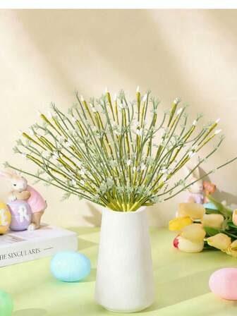 1/3 Pcs Easter Spring Berry Love Cuttings Artificial Silver Willow Waterweed Vibrant Small Flower Stems Suitable For Spring Home Office Bedroom Party Wedding Table Ornaments Decoration