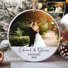 Custom Engagement Story Ornament For Couples - Personalized Photo & Date Keepsake, Unique Engagement Party Gift & Decor, Celebration Of Your Love Journey, Cherished Memory For Engaged Couples - A-wedding Decorative Ornaments - View 18