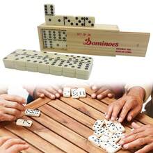 28 Piece Traditional Dominoes Set Double-Six Wooden Box Case Family Game - Camel - View 6
