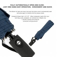 Windproof Travel Umbrella - Automatic Compact Folding Umbrella For Rain, Small Portable Windproof Umbrellas For Men Women And Teenagerssss (Navy Blue),42Inch-1Pack,NavyBlue - 海軍藍 - 查看 10