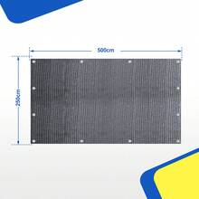 Jiubiaz Vorzeltteppich 250x500 cm HDPE UV-stabil Wasserdurchlässig Atmungsaktiv für Zelt & Caravan & Picknick - Dunkelgrau - Übersicht 2