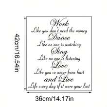 1 miếng dán tường với những câu nói truyền cảm hứng để trang trí nhà cửa, hình dán về thái độ sống cho phòng khách, phòng ngủ, phòng học và phòng ăn. - màu đen - Xem 5