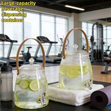 One Water Pitcher, Fruit Tea Pot, Ice Water Dispenser, Household Water/Beverage Container, Juice Dispenser With A Tap, Large-Capacity Refrigerator.