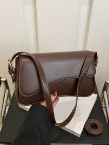 Solid Color PU Stylish And Versatile New Underarm Bag, Children's Single-Shoulder Bag, Versatile And Fashionable Bag. This Multi-Functional Single-Shoulder Bag Is Suitable For School And Daily Use, And Is Ideal For Students, Commuting, Outdoor Activities, Travel, Excursions, Holidays, And Parties. It Is Also An Ideal Gift For Friends, Fashion Party Enthusiasts, And Teachers. This Exquisite Bag Is Suitable For Girls, Parties, Music Festivals, Students, And Working Professionals, Making It A Perfect Gift. - 酒紅色 - 查看 6