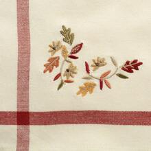 Thankful Autumn Fall Tabletop Decoration, Reversible Table Runner, 14x108, Fall's Bounty - Falling Leaves + 20" X 20" (Set Of 6) - View 2