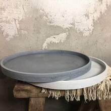 3 Sizes (Large/Medium/Small) Silicone Resin Mold Trays - Cement And Concrete Molds For Making Jewelry Dishes, Planter Bases, DIY Crafts And Home Decor - 白色 - 查看 4