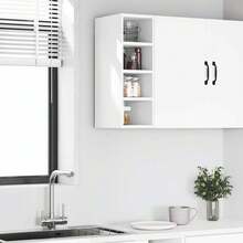 vidaXL Armoire suspendue "Riga" Blanc 20 x 29,5 x 60 cm Bois d'ingénierie - Blanc - Voir 2