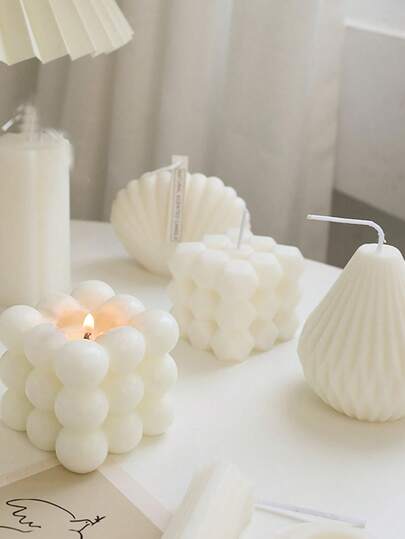 Velas de burbujas, hermosas velas de burbujas de la felicidad - Cera decorativa aromática, perfume, pasteles nórdicos lindos, velas decorativas de gran tamaño con formas, adecuadas para la decoración del hogar y regalos