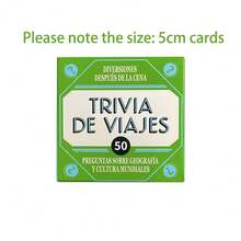 Travel Fun Q&A--A Popular Spanish Mini-Card Game, Containing 50These Cards Are Perfect For Playing With Family And Friends, And Also Make Great Party Games As Holiday Gifts. - Green Box Mini - View 9