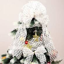 VATIN 2-1/2 Ribbon, Glitter Mesh Web Sequin Wired Ribbon Wrapping Bow Making Wreath Supply-10 Yards - 金子 - 查看 5