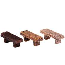 1pc Mini Resin Bench/Stool/Chair Model Craft/Fairy Garden Decor Set Accessory/Micro Landscape/DIY Decor Prop/Gift - Multicolor - View 3