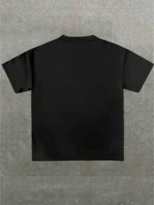 Casual Women's T-Shirts Nesquik Bunny Graphic Casual Soft Short Sleeve Pure Cotton 220gsm T-Thirt - 黑色 - 查看 2