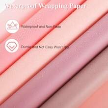 25 Sheets Flower Wrapping Paper Pink Waterproof  Bouquet Wrapping Paper For Bouquets Birthday DIY Crafts Gift Wrapping Valentine's Day 5 Color Pink Series - 5 Màu - Xem 4