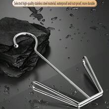 2 piezas/4 piezas Estante para zapatos de acero inoxidable, organizador de zapatos de metal, estante para secar zapatos - Plateado - Ver 3