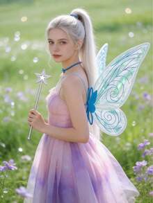 Aripi de zână pentru adulți, aripi de fluture pentru fete, aripi de înger, costume de zână pentru femei, cadouri de Halloween pentru petrecere (6 culori)