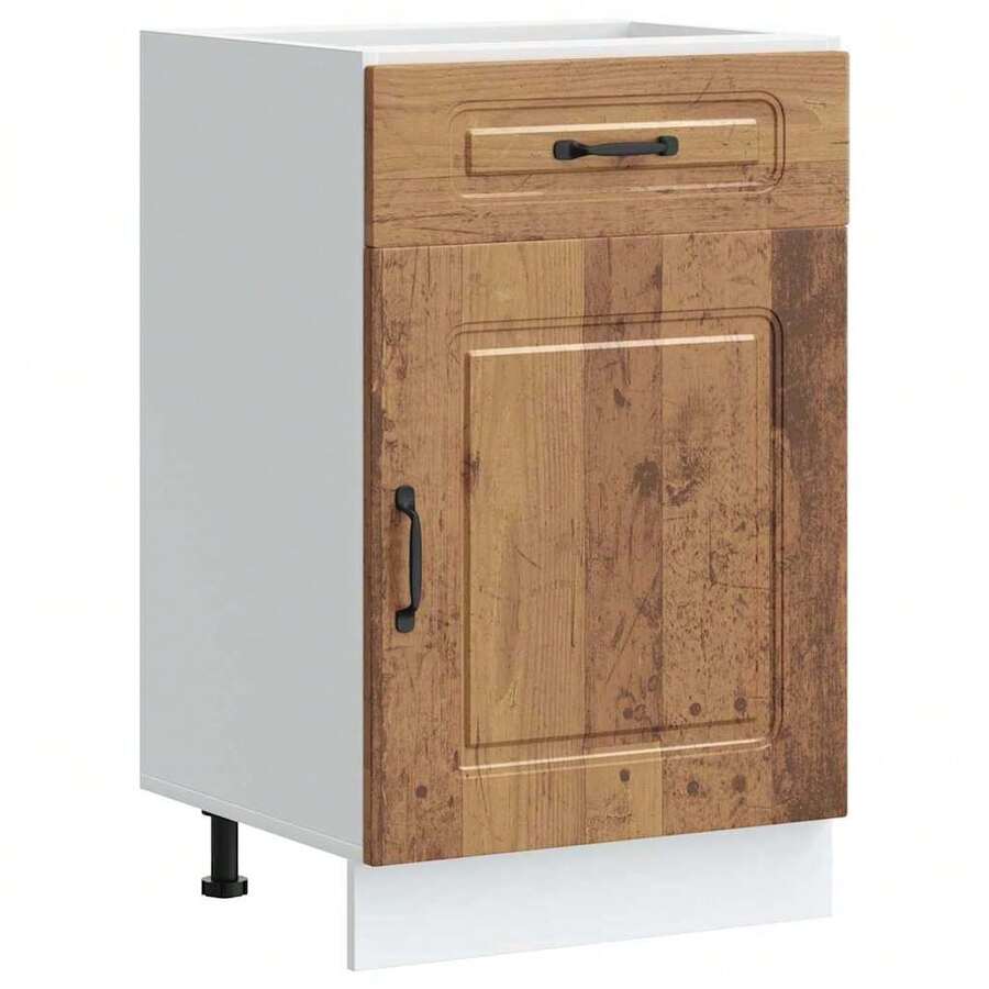 vidaXL Armoire de cuisine Kalmar bois vieux bois d'ingénierie - Tabac - Voir 1