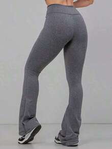 Flare Ballerina Style, Thick Fabric, High Waist, Premium Comfort. - 灰色 - 查看 1
