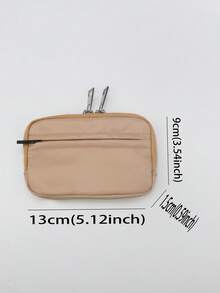 1 pieza Monedero compacto multifuncional minimalista Tamaño del producto: 11,5 cm * 7,5 cm * 2 cm Para mujer Cartera de dinero Mini cartera Monedero Cartera pequeña Monedero de monedas Artículo esencial de viaje Portador de tarjeta de identificación Portador de identificación - Caqui - Ver 5
