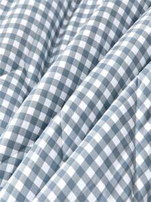 1件亲肤格子+花卉绗缝宽边夏季被，柔软细腻，吸湿透气，简约时尚空调被