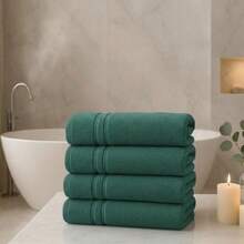 4XXL Super Jumbo Bath Sheet Set Of 4 – Extra Large 190cm X 90cm Big Towels, Ultra Soft Luxury Cotton, Highly Absorbent Quick Dry Bath Sheets For Home, Hotel, Spa, Gym – Oversized Large Bathroom Sheets In 12 Colours