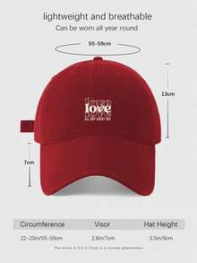 1PC Couple Baseball Caps, (2026 Street Style),LOVE Unique Letter Pattern, Valentine's Day Limited Edition Red Hat, Color-Blocked Baseball Caps, Sun Hat,Face-Slimming Baseball Cap, Casual Street Hat, Suitable For Everyday Wear, Outdoor Sun Protection Casual Hat, Adjustable Bumper Cap, Outdoor Travel Camping Sun Hat, Soft Top Baseball Cap, Printed Bumper Cap, Adjustable Size, Suitable For Travel, Beach Vacation, Cycling, Hiking, Fishing Baseball Cap,  | Hat, Sun Hat, Baseball Hat, Streetwear, Y2K, Plain Hat--Baseball Cap, Beanie, Bucket Hat, Trucker Hat, Straw Hat, Dad Hat, Fedora, Cowboy Hat, Embroidered Hat, Graphic Hat,Soft Top Baseball Cap, Valentine's Day, Gorras Para Mujer, Hats For Women - 紅色 - 查看 4