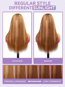 OQ 直发挑染 6x4 透明蕾丝闭合假发 180% 18-28 英寸 即戴即用 无胶假发 预剪预拔蕾丝前额假发 编织式 无胶自然发际线 万圣节装扮 万圣节假发接发 艺术优雅 活力四射 休闲日常 浪漫度假 年轻 适合初学者 - S4/27 - 查看 9