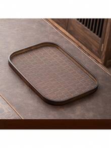 1pc Walnut Wood Serving Tray, For Holding Food, Snacks, Beverages, Sushi, Steak, Pizza, Desserts, Cakes, Breads, Breakfast, Coffee, Tea, Charcuterie - Maroon - View 9