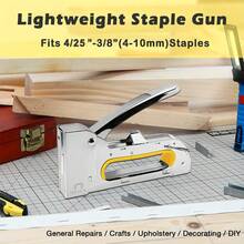 Heavy Duty Staple Gun - Decorative Staple Gun, 1pc/1000pcs, Contains 1000pcs 8mm Nails - Suitable For Crafts DIY, Home Carpentry, Etc., Supports Various Door Type Nails, Compatible With Nails With Length Of 4-10mm - Silver - View 9
