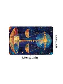 十二星座贴纸套装，包含摩羯座、双鱼座、双子座、狮子座和处女座星座图案，哑光纯色设计。这些磨砂纯色贴纸防水、防刮、防滑，并能保护隐私。适用于装饰信用卡、银行卡和交通卡。送给丈夫、妻子和朋友的趣味礼物。 - 彩色 - 查看 4
