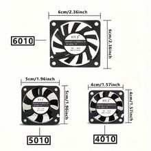 5V 2针 CPU散热风扇 - 适用于40-60mm PC和服务器系统，CPU散热片 - 6010 黑色 - 查看 1