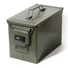 GREELUE Schwerlast-Großwerkzeugkiste aus robustem Metall, sicherer Klappdeckelverschluss, vielseitige Aufbewahrungskiste für Garage, Werkstatt, LKW, Auto, Zuhause – Organizer für Werkzeuge, Teile – Ideal für Profis & DIY-Projekte, Schwerlast-Werkzeugtasche, Werkstattorganisation, klassisches Design, robuste Bauweise, professionelle Mechaniker - Zahlenschloss 30 x 22,5 x 17 cm - Übersicht 7