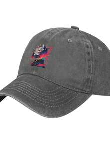 Anime Manga Cyberpunk  Men's Black Adjustable Hat Cowboy Gifts Hat Cap For Men Funny Adjustable Cowboy Hat - 灰色 - 查看 2