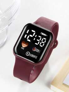 5/4pcs/Set Girls Fashion, Cute, Elegant LED Digital Display Electronic Watch Set, Suitable For Girls, Comes With Heart-Shaped Bracelet, Necklace, Earrings And Jewelry, Perfect For Daily Life, Vacation, Party, Travel, Back To School, Birthday/Holiday Decoration, An Ideal Gift For Girls On New Year And Valentine's Day - Multicolor - View 10