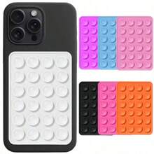 Anteel 硅胶吸盘手机壳支架，硅胶粘性手机配件，适用于智能手机，免提镜面淋浴手机支架，方便自拍、录像（粉色），兼容 、安卓手机，生日礼物，送给家人、朋友的礼物，浴室手机支架，手机配件，粘性支架 - 白色 - 查看 8