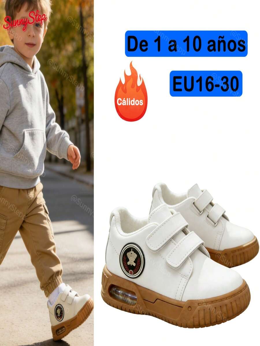 Protección Científica para los Pies: Zapatillas Deportivas con Algodón para Niños: Apoyo Ancal 3D y Suelas Blandas, Evita Torceduras y Brinda Más Comfort - Amarillo Mostaza - Ver 1