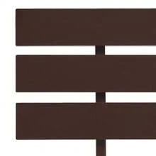 vidaXL Cadre de lit sans matelas marron foncé pin massif 120x200 cm - Tabac - Voir 5