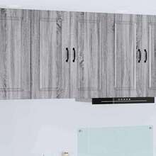 vidaXL Armário de cozinha Kalmar Gris Sonoma 80 x 31 x 80 cm - Cinza - Ver 2