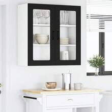 vidaXL Armadio da cucina Nero 80 x 31 x 80 cm Legno d'ingénierie - nero - Visualizzare 4