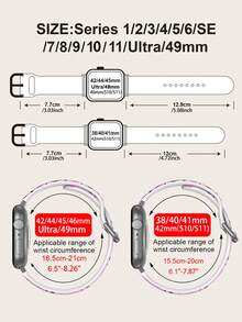 1pc Soft Elastic Breathable Polka Dot Replacement Watch Band, Compatible With Samsung, Garmin, Honor Smartwatches, 38mm 40mm 41mm 42mm 46mm 45mm 44mm 49mm, Fashionable Casual Multi-Color Silicone Watch Strap Compatible With Apple Watch Ultra SE/11/10/9/8/7/6/5/4/3/2/1 - Multicolor - View 6