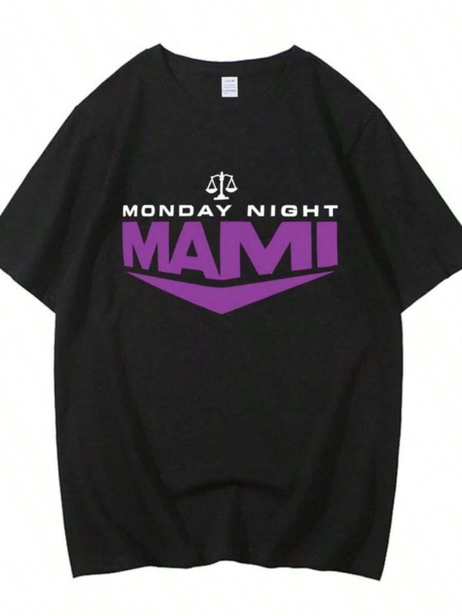 Mother's Day I'm Your Mami Rhea Ripley T Shirts Men High Quality Cotton Monday Night Mami T-Shirt Summer O-Neck Short SLeesve Tee - 黑色 - 查看 1