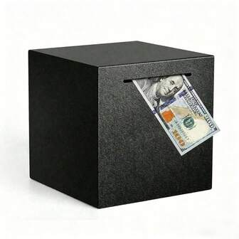 大人とティーンエイジャー用貯金箱 予算管理と貯金に役立つステンレス製マネーボックス、貯金箱、大人用貯金箱、貯金箱、マネーボックス、大人用貯金箱、貯金箱、マネーボックス、マネー貯金