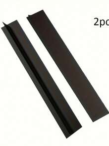 2 Pieces  T-Shaped Silicone Sealing Strip Set (2 Pieces), Heat-Resistant, Easy To Clean Metal Material, Anti Fouling, Waterproof, Suitable For Kitchen Countertops, Ovens, Dishwashers, Black - màu đen - Xem 9