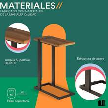 MUBSON Mesa Auxiliar Minimalista para Sofa o Sillon de Madera.Mesa Lateral Boreal para Café, Control de TV, etc.Mesa de Centro para Sala con Altura de 63.Desayunador.Mesa de café - 1 - Ver 1