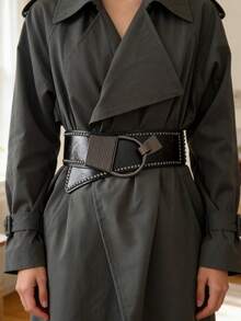 1条女士弹力腰带，时尚束腰配饰，可搭配外套，时尚装饰，新年、情人节、情侣、闺蜜的理想礼物 - 多色B - 查看 15