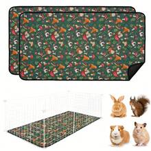 1 Pack Washable Guinea Pig Cage Liner, Reusable Guinea Pig Mat, Waterproof Super Absorbent Pee Pads For Small Animals - Multicolor - View 4