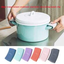 2pcs Silicone Pot Holder Sleeves, Non-Slip Heat Resistant Pot Handle Grips, Hot Pot Holder Pads, Soft , Easy To Clean, Suitable For Frying Pan, Casserole, Steamer, Baking Tray, Home, Kitchen, Restaurant, Bakery - Multicolor - View 10