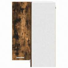 vidaXL Wandkleiderschrank, Geräucherte Eiche und Weiß, 57 x 57 x 80 cm - Braun - Übersicht 6